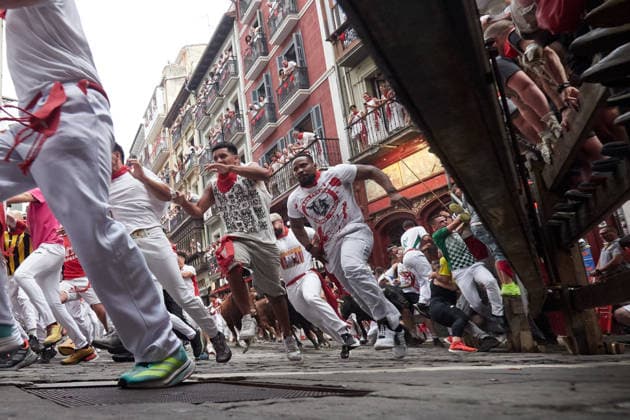 Fourth bull run of the 2026 San Fermín Festival, featuring bulls from the Álvaro Núnez ranch—the fourth bull run of the 2026 San Fermín Festival, on July 10, 2026, in Pamplona, Navarre, Spain. This year, bulls from the Álvaro Núnez ranch will headline the fourth running of the San Fermín Festival in Spain.  Copyright: xEduardoxSanzx 7656836