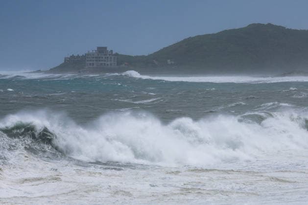 Typhoon Bavi sets to hit Taiwan after land, sea warnings issued HUALIEN CITY, TAIWAN – JULY 10: Violent waves batter the coast of Hualien City, as powerful Typhoon Bavi sets to hit the island, Hualien City, Taiwan, on July 10, 2026. People residing in flood-prone and low-lying areas across the island have been ordered to evacuate or take shelter as Typhoon Bavi is set to strike Taiwan with powerful winds and torrential rains, disrupting flights, school and work in several cities. The typhoon is expected to move toward China in the coming days. Daniel Ceng Anadolu Hualien Taiwan. Editorial use only. Please get in touch for any other usage.  Copyright: x2026xAnadoluxDanielxCengx