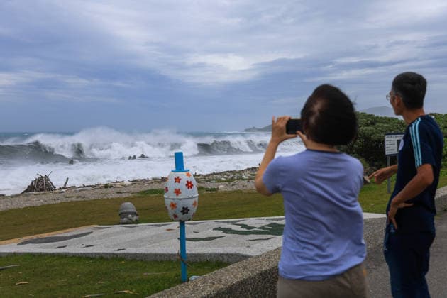 Typhoon Bavi sets to hit Taiwan after land, sea warnings issued HUALIEN CITY, TAIWAN – JULY 10: Violent waves batter the coast of Hualien City, as powerful Typhoon Bavi sets to hit the island, Hualien City, Taiwan, on July 10, 2026. People residing in flood-prone and low-lying areas across the island have been ordered to evacuate or take shelter as Typhoon Bavi is set to strike Taiwan with powerful winds and torrential rains, disrupting flights, school and work in several cities. The typhoon is expected to move toward China in the coming days. Daniel Ceng Anadolu Hualien Taiwan. Editorial use only. Please get in touch for any other usage.  Copyright: x2026xAnadoluxDanielxCengx