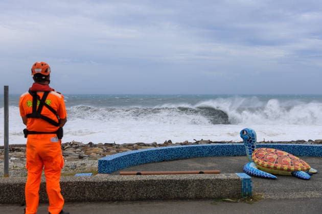 Typhoon Bavi sets to hit Taiwan after land, sea warnings issued HUALIEN CITY, TAIWAN – JULY 10: Violent waves batter the coast of Hualien City, as powerful Typhoon Bavi sets to hit the island, Hualien City, Taiwan, on July 10, 2026. People residing in flood-prone and low-lying areas across the island have been ordered to evacuate or take shelter as Typhoon Bavi is set to strike Taiwan with powerful winds and torrential rains, disrupting flights, school and work in several cities. The typhoon is expected to move toward China in the coming days. Daniel Ceng Anadolu Hualien Taiwan. Editorial use only. Please get in touch for any other usage.  Copyright: x2026xAnadoluxDanielxCengx