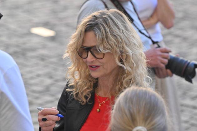 The 60th Karlovy Vary International Film Festival continued on July 10, 2026, in Karlovy Vary, Czech Republic. American actress and director Kyra Sedgwick arrives at the festival. (CTKxPhoto SlavomirxKubes) CTKPhotoP2026071003115  CTKPhotoP2026071003115
