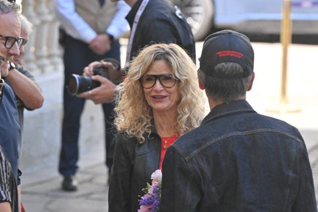 The 60th Karlovy Vary International Film Festival continued on July 10, 2026, in Karlovy Vary, Czech Republic. American actress and director Kyra Sedgwick, left, and American actor Kevin Bacon, right, arrive at the festival. (CTKxPhoto SlavomirxKubes) CTKPhotoP2026071003127  CTKPhotoP2026071003127