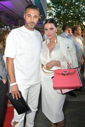 Mustafa Göktas und Djamila Rowe bei der Sommerparty La Grande Bellezza im Restaurant Casa Bellucci. Berlin, 09.07.2026 *** Mustafa Göktas and Djamila Rowe at the La Grande Bellezza summer party at Casa Bellucci restaurant in Berlin, July 9, 2026 Foto:xM.xBehrensx xFuturexImagex bellucci_6763