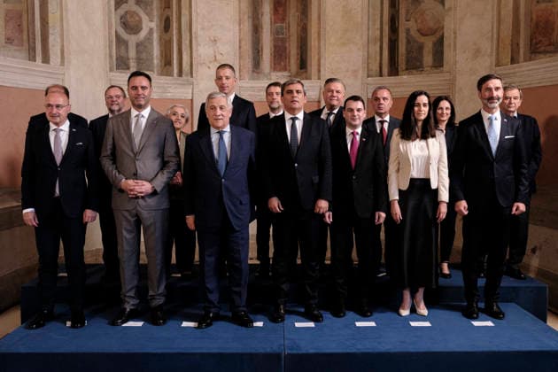 Western Balkans Ministerial Meeting Italian Deputy Prime Minister and Minister of Foreign Affairs and International Cooperation Antonio Tajani chairs the Ministerial Meeting on the Western Balkans, bringing together the Foreign Ministers of the Friends of the Western Balkans Group and the Foreign Ministers of the Western Balkans. Rome, Italy, July 10, 2026. Rome Italy Copyright: xAndreaxCalandrax