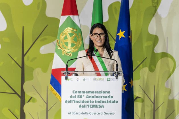 July 10, 2026, Seveso, Mb, Italy: The mayor of Seveso ALESSIA BORRONI is attending the official commemoration of the ICMESA accident in Seveso on the occasion of its 50th anniversary. The Seveso disaster was a major industrial accident that occurred on July 10, 1976, at the ICMESA plant; it resulted in the release and atmospheric dispersion of a cloud of TCDD dioxinÃ¢â‚¬an extremely toxic synthetic substanceÃ¢â‚¬and stands as one of the worst man-made environmental catastrophes in history. Seveso Italy - ZUMAc276 20260710_zip_c276_008 Copyright: xAndreaxCarrubbax