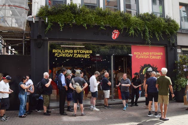 July 10, 2026, London, England, United Kingdom: Fans queue outside the Rolling Stones Store in Carnaby Street as the rock legends release their new album Foreign Tongues. London United Kingdom  - ZUMAv130 20260710_zip_v130_001 Copyright: xVukxValcicx