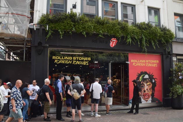 July 10, 2026, London, England, United Kingdom: Fans queue outside the Rolling Stones Store in Carnaby Street as the rock legends release their new album Foreign Tongues. London United Kingdom  - ZUMAv130 20260710_zip_v130_002 Copyright: xVukxValcicx
