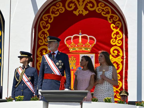 Royal Commissioning Ceremony at the General Academy of Air and Space: Princess Leonor, King Felipe VI, Queen Letizia, and Infanta Sofía during the presentation of Royal Letters of Appointment at the General Air and Space Academy (AGA) on July 10, 2026, in Santiago de la Ribera, Murcia, Spain. At this ceremony, which marks the end of the academic year, the monarchs and officials presented lieutenant commissions to 111 cadets graduating from the academy. JULY 10, 2026 Kiko Asunción Santiago de la Ribera, Murcia Santiago de la Ribera, Murcia, Spain  Copyright: xKikoxAsuncionx 7657420