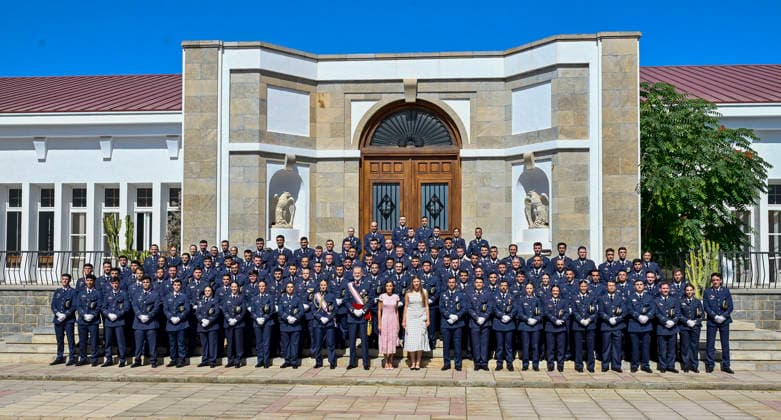 Royal Commissioning Ceremony at the General Academy of Air and Space: Princess Leonor, King Felipe VI, Queen Letizia, and Infanta Sofía during the presentation of Royal Commissions at the General Academy of Air and Space (AGA), on July 10, 2026, in Santiago de la Ribera, Murcia, Spain. At this ceremony, which marks the end of the academic year, the monarchs and officials presented lieutenant commissions to 111 cadets graduating from the academy. JULY 10, 2026 Kiko Asunción Santiago de la Ribera, Murcia Santiago de la Ribera, Murcia, Spain  Copyright: xKikoxAsuncionx 7657421