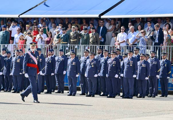 Ceremony for the Awarding of Royal Commissions at the General Academy of Air and Space: King Felipe VI during the ceremony for the awarding of Royal Commissions at the General Academy of Air and Space (AGA), on July 10, 2026, in Santiago de la Ribera, Murcia, Spain. At this ceremony, which marks the end of the academic year, the monarchs and officials presented lieutenant commissions to 111 cadets graduating from the academy. July 10, 2026 Kiko Asunción Santiago de la Ribera, Murcia Santiago de la Ribera, Murcia, Spain  Copyright: xKikoxAsuncionx 7657461