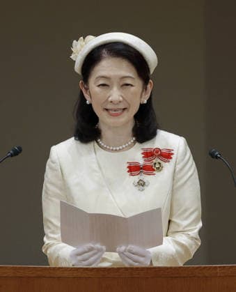 Crown Princess Kiko attends blood donation event Japan s Crown Princess Kiko speaks at a blood donation promotion event in Yonago in Tottori Prefecture, western Japan, on July 10, 2026.  A14AA0005622507P