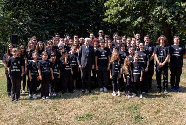 July 10, 2026, Seveso, Rome, Italy: President Sergio Mattarella with the students of the Teatro Contatto laboratory on the occasion of the 50th anniversary of the industrial accident at ICMESA (Industrie Chimiche Meda SocietÃ¢oeoÂ¡ Azionaria), Seveso, 10 07 2026 Seveso Italy  - ZUMAa289 20260710_zia_a289_007 Copyright: xPaoloxGiandottix xAgfx