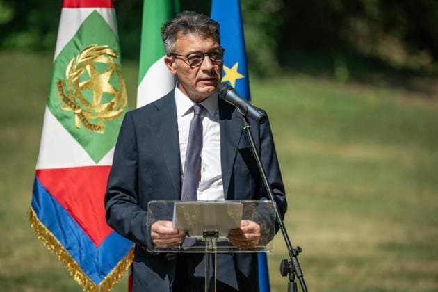 July 10, 2026, Seveso, Mb, Italy: A speech during the Commemoration of the 50th Anniversary of the ICMESA industrial accident at the Bosco delle Querce in Seveso 10 07 2026 Milan Seveso Italy  - ZUMAa289 20260710_zia_a289_040 Copyright: xNicolaxMarfisix xAgfx