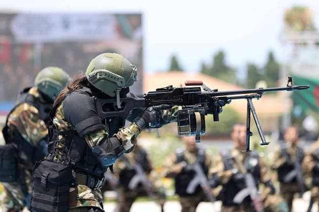 RECORD DATE NOT STATED Military Parade At Academy Graduation - Cherchell A military parade takes place during the 2026 graduation ceremony at the Houari-Boumediene Military Academy in Cherchell, Algeria on July 9, 2026, named after the late President Liamine Zeroual. Photo by Presidence Algreienne via APP ABACAPRESS.COM Cherchell Algeria  Copyright: xAPP ABACAx