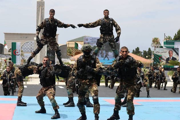 RECORD DATE NOT STATED Military Parade At Academy Graduation - Cherchell A military parade takes place during the 2026 graduation ceremony at the Houari-Boumediene Military Academy in Cherchell, Algeria on July 9, 2026, named after the late President Liamine Zeroual. Photo by Presidence Algreienne via APP ABACAPRESS.COM Cherchell Algeria  Copyright: xAPP ABACAx