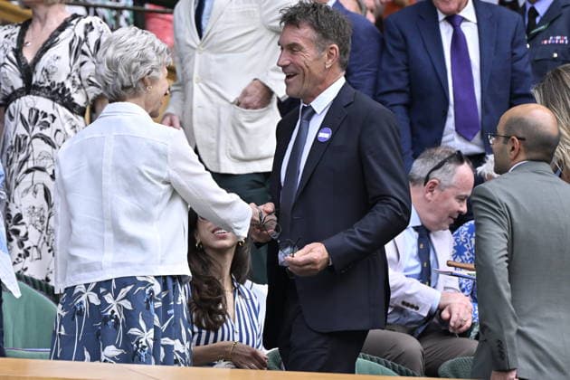 Tennis - Wimbledon 2026 - ITF - The Championships - 10 07 2026 - Tennis - Wimbledon 2026 - ITF - The Championships - 10 07 2026 - Pat Cash et Birgitte duchesse de Gloucester London  Copyright: xChryslenexCaillaud Psnewzx