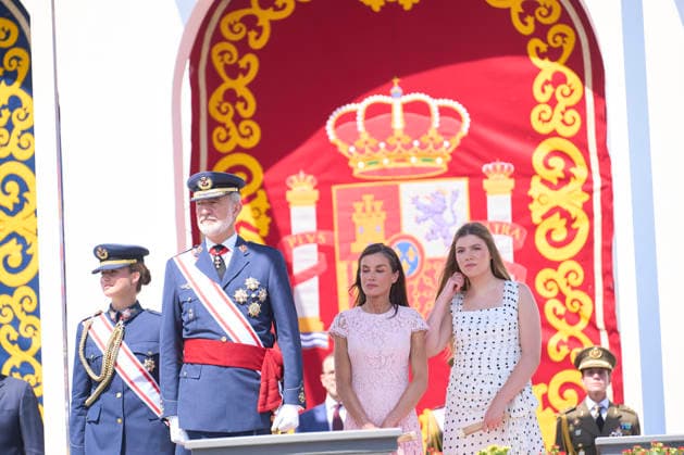 Spanish Royals attends the Presentation of Royal Employment Appointments at the General Academy of Air and Space Crown Princess Leonor attends the Presentation of Royal Employment Appointments at the General Academy of Air and Space at General Academy of Air and Space on July 10, 2026 in San Javier, Spain The Princess of Asturias has completed her military training at San Javier, having served in all three branches of the armed forces. This three-year training programme has prepared her to become the first woman to hold supreme command of the Armed Forces when she ascends to the throne. Photo by IMAGO MPG San Javier General Academy of Air and Space Murcia Spain  Copyright: xMPGx