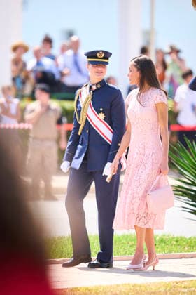 Spanish Royals attends the Presentation of Royal Employment Appointments at the General Academy of Air and Space Queen Letizia of Spain, Crown Princess Leonor attends the Presentation of Royal Employment Appointments at the General Academy of Air and Space at General Academy of Air and Space on July 10, 2026 in San Javier, Spain The Princess of Asturias has completed her military training at San Javier, having served in all three branches of the armed forces. This three-year training programme has prepared her to become the first woman to hold supreme command of the Armed Forces when she ascends to the throne. Photo by IMAGO MPG San Javier General Academy of Air and Space Murcia Spain  Copyright: xMPGx