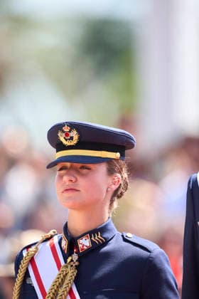 Spanish Royals attends the Presentation of Royal Employment Appointments at the General Academy of Air and Space Crown Princess Leonor attends the Presentation of Royal Employment Appointments at the General Academy of Air and Space at General Academy of Air and Space on July 10, 2026 in San Javier, Spain The Princess of Asturias has completed her military training at San Javier, having served in all three branches of the armed forces. This three-year training programme has prepared her to become the first woman to hold supreme command of the Armed Forces when she ascends to the throne. Photo by IMAGO MPG San Javier General Academy of Air and Space Murcia Spain  Copyright: xMPGx