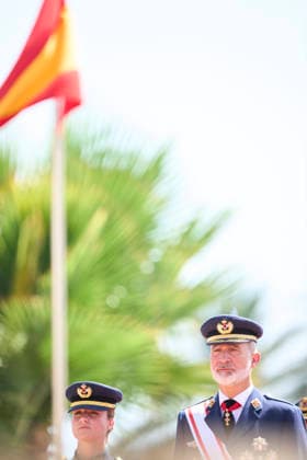 Spanish Royals attends the Presentation of Royal Employment Appointments at the General Academy of Air and Space King Felipe VI of Spain, Crown Princess Leonor attends the Presentation of Royal Employment Appointments at the General Academy of Air and Space at General Academy of Air and Space on July 10, 2026 in San Javier, Spain The Princess of Asturias has completed her military training at San Javier, having served in all three branches of the armed forces. This three-year training programme has prepared her to become the first woman to hold supreme command of the Armed Forces when she ascends to the throne. Photo by IMAGO MPG San Javier General Academy of Air and Space Murcia Spain  Copyright: xMPGx