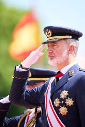 Spanish Royals attends the Presentation of Royal Employment Appointments at the General Academy of Air and Space King Felipe VI of Spain, Crown Princess Leonor attends the Presentation of Royal Employment Appointments at the General Academy of Air and Space at General Academy of Air and Space on July 10, 2026 in San Javier, Spain The Princess of Asturias has completed her military training at San Javier, having served in all three branches of the armed forces. This three-year training programme has prepared her to become the first woman to hold supreme command of the Armed Forces when she ascends to the throne. Photo by IMAGO MPG San Javier General Academy of Air and Space Murcia Spain  Copyright: xMPGx