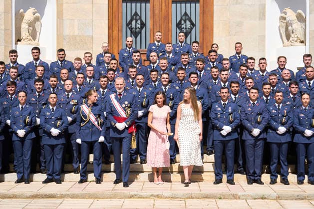 10-07-2026 Murcia King Felipe and Princess Leonor and Queen Letizia and Princess Sofia during the presentation of the royal commissions at the general air and space academy at Santiago de la Ribera in Murcia. No Spain Â  Copyright: xPPEx