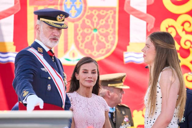 10-07-2026 Murcia King Felipe and Princess Leonor and Queen Letizia and Princess Sofia during the presentation of the royal commissions at the general air and space academy at Santiago de la Ribera in Murcia. No Spain Â  Copyright: xPPEx