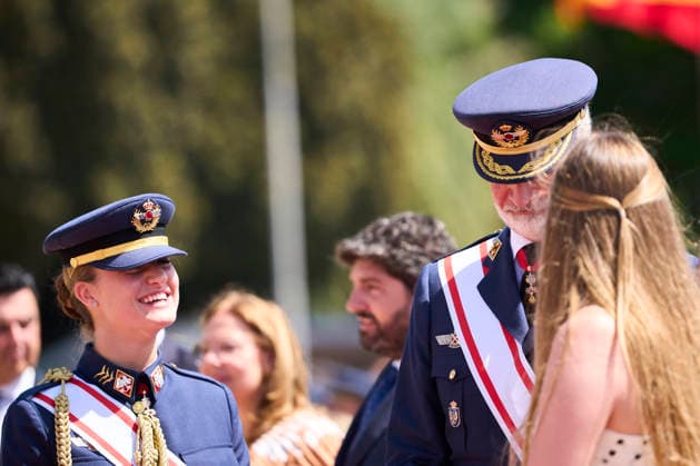 10-07-2026 Murcia King Felipe and Princess Leonor during the presentation of the royal commissions at the general air and space academy at Santiago de la Ribera in Murcia. No Spain Â  Copyright: xPPEx