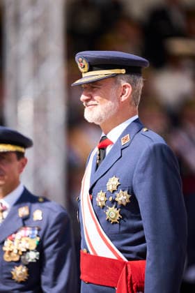 July 10, 2026, San Javier, Murcia, Spain: King Felipe VI of Spain attends the Presentation of Royal Employment Appointments at the General Academy of Air and Space at General Academy of Air and Space on July 10, 2026 in San Javier, Spain .The Princess of Asturias has completed her military training at San Javier, having served in all three branches of the armed forces. This three-year training programme has prepared her to become the first woman to hold supreme command of the Armed Forces when she ascends to the throne. San Javier Spain  - ZUMAg15_ 20260710_zaf_g15_095 Copyright: xJackxAbuinx