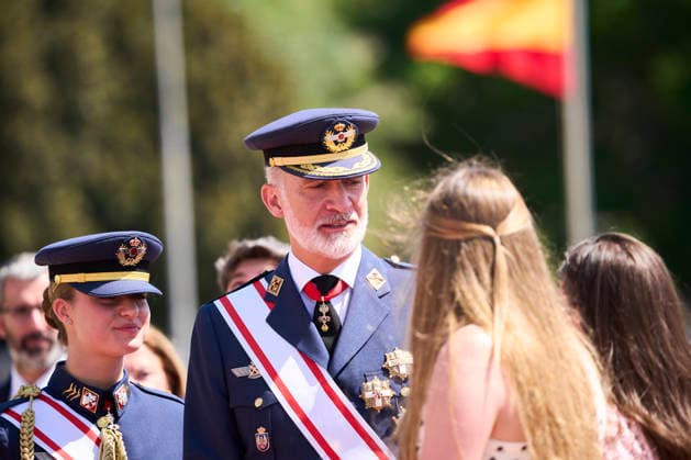 July 10, 2026, San Javier, Murcia, Spain: King Felipe VI of Spain, Queen Letizia of Spain, Crown Princess Leonor, Princess Sofia attends the Presentation of Royal Employment Appointments at the General Academy of Air and Space at General Academy of Air and Space on July 10, 2026 in San Javier, Spain .The Princess of Asturias has completed her military training at San Javier, having served in all three branches of the armed forces. This three-year training programme has prepared her to become the first woman to hold supreme command of the Armed Forces when she ascends to the throne. San Javier Spain  - ZUMAg15_ 20260710_zaf_g15_185 Copyright: xJackxAbuinx