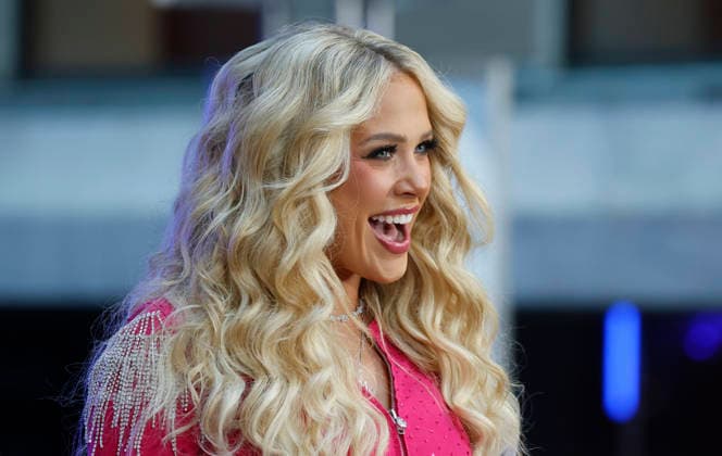 Megan Moroney performs on the NBC Today Show at Rockefeller Center in New York City on Friday, July 10, 2026.  NYP20260710104 JOHNxANGELILLO