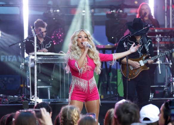 Megan Moroney performs on the NBC Today Show at Rockefeller Center in New York City on Friday, July 10, 2026.  NYP20260710118 JOHNxANGELILLO