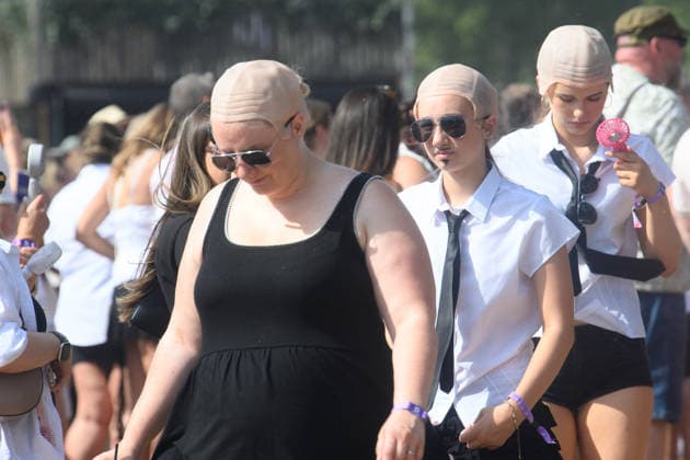 Bald Cap World Record Attempt at BST Hyde Park, London, UK - Fri 10 Jul 2026 Crowd members wear bald caps as part of a World Record Attempt for the largest gathering of people wearing bald caps (to look like American artist Pitbull) BST Hyde Park Festival in Hyde Park in London, England, UK on Friday 10 July 2026., Credit:Justin Ng Avalon UK, England, London, Hyde Park  Copyright: xJustinxNgx xAvalonx 1115748596