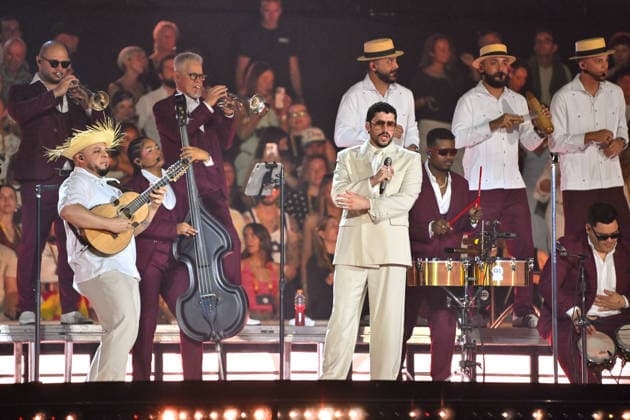 STOCKHOLM , SVERIGE 20260710 Bad Bunnys uppträder pa Strawberry Arena pa fredagen, den första av tva konserter i Stockholm. STOCKHOLM SVERIGE x62610x *** STOCKHOLM, SWEDEN 20260710 Bad Bunny will perform at Strawberry Arena on Friday, the first of two concerts in Stockholm STOCKHOLM, SWEDEN x62610x  Copyright: xAnnaxHallams TTx BAD BUNNY KONSERT STOCKHOLM vnL3tK4rWeI