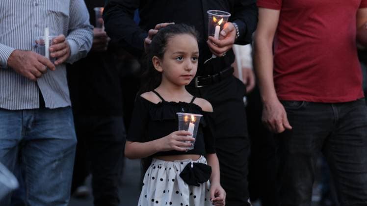 Candlelight Vigil Held in Sweida for Members of the Saraya Family SWEIDA, SYRIA JULY 10, 2026: Residents gather in Al Saraya Square (formerly Tishreen Square) in the southern Syrian city of Sweida to light candles in memory of members of the Saraya family who were killed during the deadly violence that took place in the province in mid-July. Following the vigil, participants walked to the family s home to pay their respects. According to relatives and local sources, several members of the Saraya family were among those killed after being detained during clashes involving Syrian interim authority forces and tribal fighters. Al Sweida Syrian Arab Republic Copyright: x xShadixAlxDubaisix xJNAxPressx