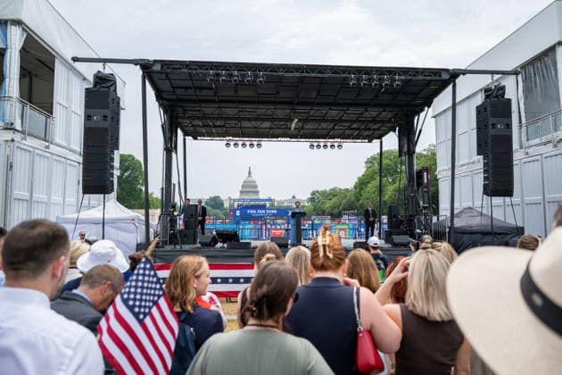 July 10, 2026, Washington, District Of Columbia, United States: U.S. Secretary of Education LINDA McMAHON speaks during the final day of the Great American State Fair on the National Mall in Washington, D.C. Washington United States  - ZUMAk206 20260710_znp_k206_015 Copyright: xMattxKaminskyx