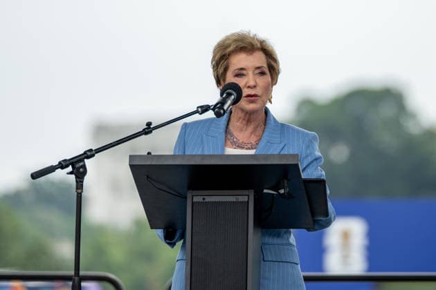 July 10, 2026, Washington, District Of Columbia, United States: U.S. Secretary of Education LINDA McMAHON greets visitors during the final day of the Great American State Fair on the National Mall in Washington, D.C. Washington United States  - ZUMAk206 20260710_znp_k206_027 Copyright: xMattxKaminskyx