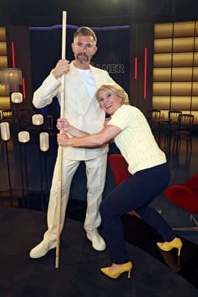 Micky Beisenherz und Susan Link bei der Aufzeichnung der WDR-Talkshow Kölner Treff im WDR Studio BS 3. Köln, 10.07.2026 *** Micky Beisenherz and Susan Link during the taping of the WDR talk show Kölner Treff at WDR Studio BS 3 in Cologne, July 10, 2026 Foto:xgbrcix xFuturexImagex koelner_treff1007_6712
