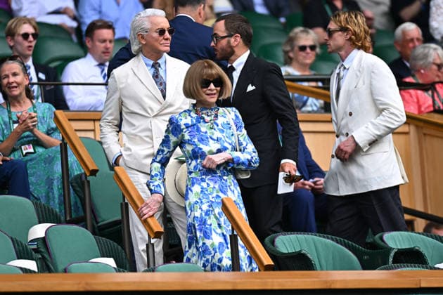 2026 Wimbledon - Semi-Final - Anna Wintour in the Stands Designer Anna Wintour durinh the semi final match at the 2026 Wimbledon Championships at the AELTC in London, Great Britain, on July 10, 2026. Photo by Corinne Dubreuil ABACAPRESS.COM LONDON United Kingdom  Copyright: xDubreuilxCorinne ABACAx