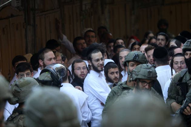 Israeli soldiers deploy during settler incursion in Hebron Israeli soldiers deploy in the Old City of Hebron, in the West Bank, to secure an incursion by Israeli settlers into the area, on July 11, 2026. Israeli forces imposed restrictions on the movement of Palestinians and shop owners around the Old City during the incursion. Photo by Mamoun Wazwaz apaimages Hebron West Bank Palestinian Territory 110726_Hebron_MW_00(6) Copyright: xapaimagesxMamounxWazwazx xapaimagesx