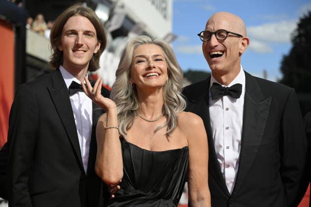 ***CAPTION CORRECTION*** The final day of the 60th Karlovy Vary International Film Festival, on July 11, 2026. Model Pavlina Porizkova (center). On the right is her husband Jeff Greenstein, on the left is her son Oliver Orion Ocasek. (CTKxPhoto KaterinaxSulova) CTKPhotoP2026071103971  CTKPhotoP2026071103971