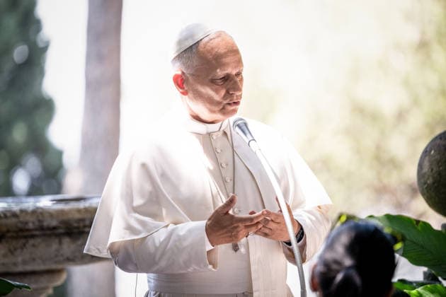 ITALY - POPE LEO XIV ATTENDS THE EVENT LUNCH WITH POPE WITH AROUND 200 SOCIALLY VULNERABLE PEOPLE FROM THE FIOCESE OF ROME, AT BORGO LAUDATO SI IN THE PONTIFICAL GARDENS OF CASTEL GANDOLFO - 2026 7 11 Italy,Castel Gandolfo , Vatican, 2026 7 11. Pope Leo XIV attends the event Lunch with the Pope with around 200 socially vulnerable people from the Diocese of Rome, at Borgo Laudato Si in the Pontifical Gardens of Castel Gandolfo EDITORIAL USE ONLY - NO BOOKS Copyright: xVATICANxMEDIA CPPx