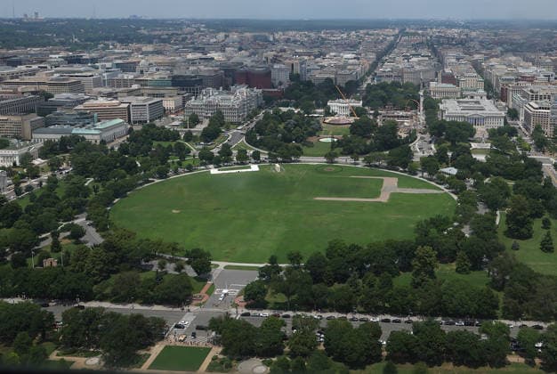 WASHINGTON, D.C. - JULY 11: View of the White House Helipad Construction on July 11, 2026 in Washington, D.C. Copyright: xmpi34 MediaPunchx