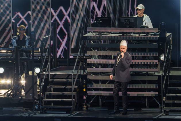 11.07.2026, Pet Shop Boys, im Konzert live in der Waldbühne Berlin, DREAMWORLD The Greatest Hits Tour, Sänger Neil Tennant, Keyboard Chris Lowe, Berlin Germany *** July 11, 2026, Pet Shop Boys, live in concert at the Waldbühne Berlin, DREAMWORLD The Greatest Hits Tour, singer Neil Tennant, keyboardist Chris Lowe, Berlin, Germany