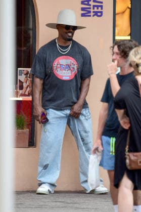 Jamie Foxx Out and About in Saint Tropez - France American actor and comedian Jamie Foxx seen out and about in Saint Tropez, France, on July 11, 2026. Photo by ABACAPRESS.COM Saint Tropez France  Copyright: xABACAx