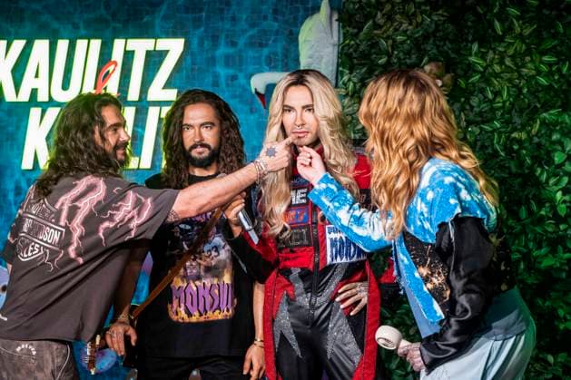 ABB WACHSKAULITZ- Bill Kaulitz und Tom Kaulitz die Brueder praesentieren ihre Dobelgaenger aus Wachs bei dem Event Release der Wachsfiguren von Bill und Tom Kaulitz im Madame Tussauds in Berlin am 12.07.2026 Berlin Deutschland *** ABB WACHSKAULITZ: Brothers Bill Kaulitz and Tom Kaulitz present their wax doubles at the unveiling of the wax figures of Bill and Tom Kaulitz at Madame Tussauds in Berlin on July 12, 2026, Berlin, Germany