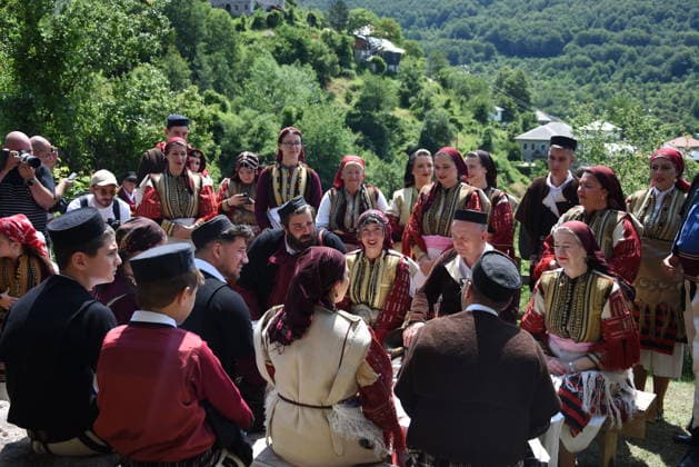 Traditional Galichnik Wedding in North Macedonia MAVROVO AND ROSTUSA, NORTH MACEDONIA - JULY 12: A view from centuries-old Galichnik Wedding, one of the Balkans most distinctive traditional wedding ceremonies, held in the historic mountain village of Galichnik, about 110 kilometers west of Skopje, in Mavrovo and Rostusa, North Macedonia, on July 12, 2026. The annual event, regarded as one of the country s most important cultural heritage traditions, attracts visitors from across North Macedonia and abroad. Medin Nuredini Anadolu Mavrovo and Rostusa North Macedonia. Editorial use only. Please get in touch for any other usage.  Copyright: x2026xAnadoluxMedinxNuredinix