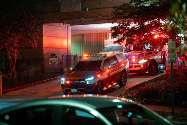 July 12, 2026, Washington, Dc, United States: DC Fire and EMS medical units and EMS supervisors deliver Senator Lindsey Graham to George Washington Hospital Emergency Room on the night of July 11, 2026. Senator Graham passed away in the early hours of July 12, 2026. Washington United States - ZUMAl312 20260712_znp_l312_001 Copyright: xAndrewxLeydenx
