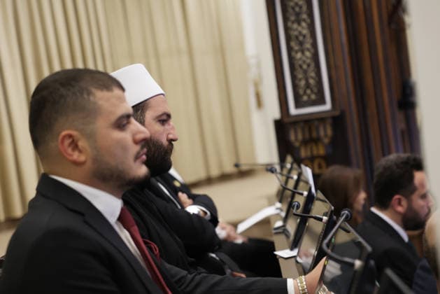 Syria holds first People s Assembly Session since Assad s fall DAMASCUS, SYRIA - JULY 12: Syria s first People s Assembly session since the fall of the Assad regime is held at the parliament building, attended by Laith al-Balous, representative of the Druze community, in Damascus, capital of Syria, on July 12, 2026. Bakr Al Kasem Anadolu Damascus Syria. Editorial use only. Please get in touch for any other usage.  Copyright: x2026xAnadoluxBakrxAlxKasemx