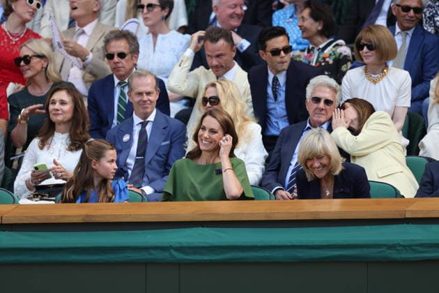 . 12 07 2026. London, United Kingdom. Prince William and Kate Middleton, the Prince and Princess of Wales and their children Prince George and Princess Charlotte at the Mens Singles Final on the last day of the Wimbledon Tennis Championships in London.  xStephenxLockx xi-Imagesx IIM-26902-0050